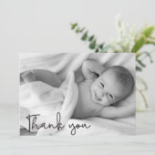 Modern Dank je Baby Foto geboorteaankondiging Aankondiging (Staand voorkant)