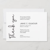 Modern Dank je Baby Foto geboorteaankondiging Aankondiging (Achterkant)