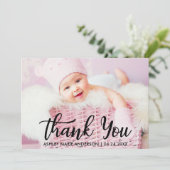 Modern Dank je nieuwe baby Bedankkaart (Staand voorkant)