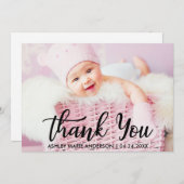 Modern Dank je nieuwe baby Bedankkaart (Voorkant / Achterkant)