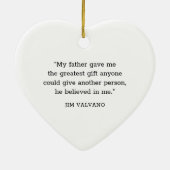 Modern Dank je papa zwarte hand getekende harten Keramisch Ornament (Achterkant)