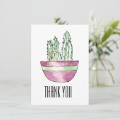 Modern Dank je wel, gespannen Cactus Flat Kaart (Staand voorkant)