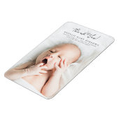 Modern Dank u Baby Photo Gifts Keepsake Magneet (Linkerzijde)