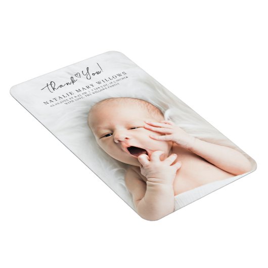 Modern Dank u Baby Photo Gifts Keepsake Magneet (Rechterzijde)