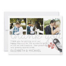 Modern Dank u Bruiloft FOTO Collage Kaart