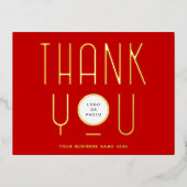 Modern Dank u Business Folie Holiday Post Kaart (Voorkant)