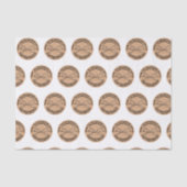 Modern Dank u Business Kraft Bow Brown Patroon Tissuepapier (Voorkant)