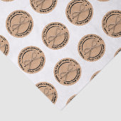 Modern Dank u Business Kraft Bow Brown Patroon Tissuepapier (Detail)
