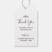 Modern dank u cadeau label. Eenvoudige botanische Cadeaulabel (Voorkant)