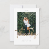 Modern Dank u de Foto van het Bouw van het Manuscr Bedankkaart (Voorkant)