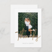 Modern Dank u de Foto van het Bouw van het Manuscr Bedankkaart (Voorkant / Achterkant)