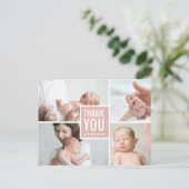 Modern Dank u en de Foto's van de Aankondiging van Briefkaart (Staand voorkant)