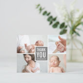 Modern Dank u en de Foto's van de Aankondiging van Briefkaart (Staand voorkant)