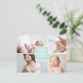 Modern Dank u en de Foto's van de Aankondiging van Briefkaart (Staand voorkant)