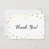 MODERN DANK U glamoureuze luxe gouden confetti spo Bedankkaart (Voorkant)