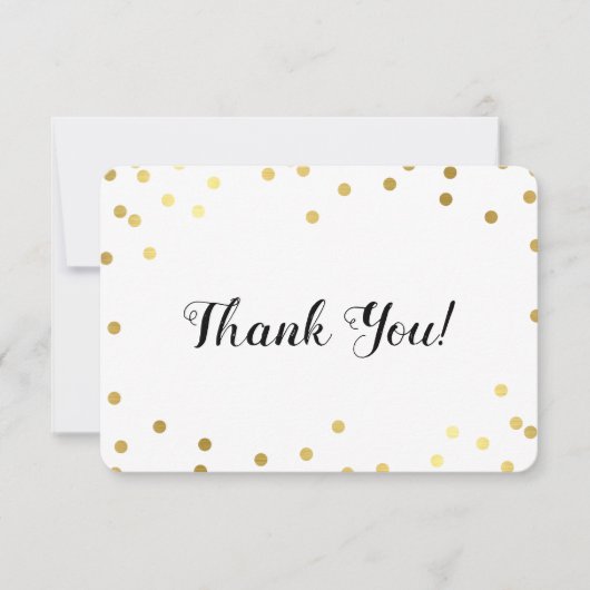 MODERN DANK U glamoureuze luxe gouden confetti spo Bedankkaart (Voorkant)