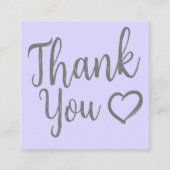 Modern dank u het manuscriptorde minimaal paars vierkante visitekaartje (Voorkant)