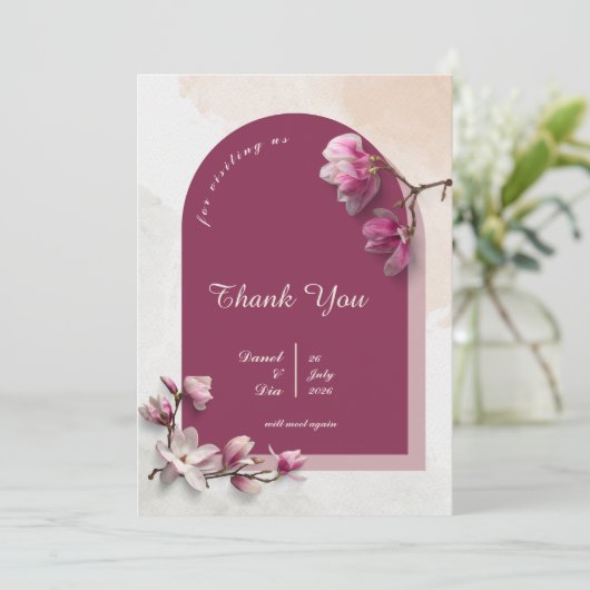 Modern Dank u kaart (Staand voorkant)