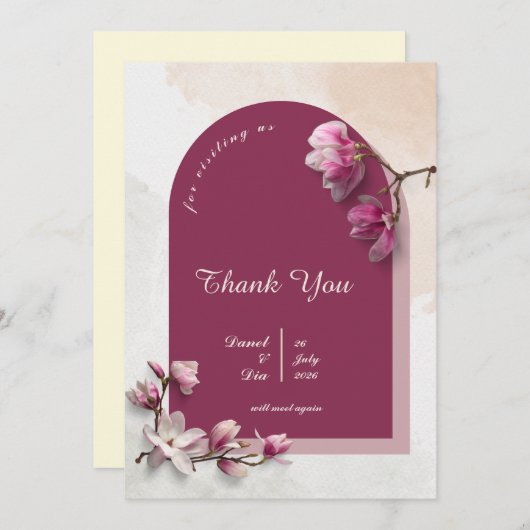 Modern Dank u kaart (Voorkant / Achterkant)