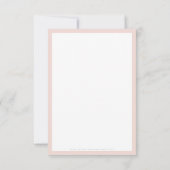 MODERN DANK U klant insert schattig blush roze Bedankkaart (Achterkant)