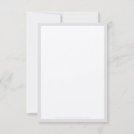 MODERN DANK U klant invoegen schattig zwart kraft Bedankkaart (Achterkant)