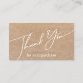 Modern Dank u klein bedrijf kraft trendy chic Informatiekaartje (Voorkant)