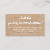 Modern Dank u klein bedrijf kraft trendy chic Informatiekaartje (Achterkant)