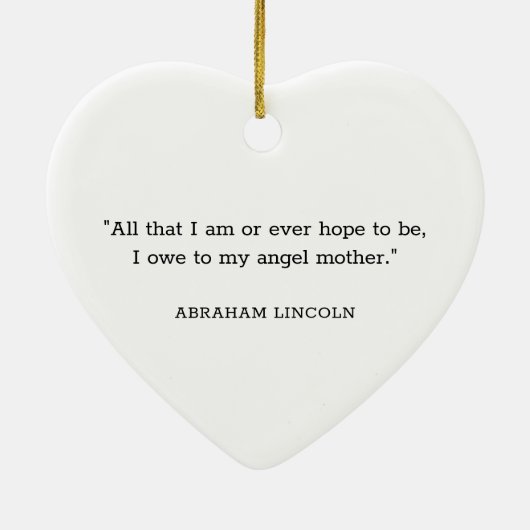 Modern Dank U Mam Zwart en Wit Hart Keramisch Ornament (Achterkant)