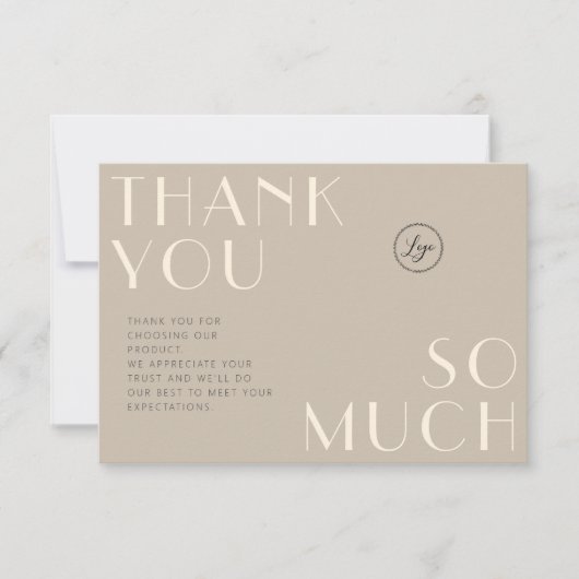 Modern - Dank u met uw Logo Kaart (Voorkant)