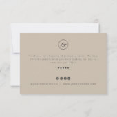 Modern - Dank u met uw Logo Kaart (Achterkant)