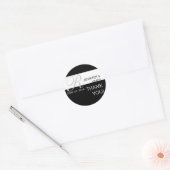 Modern Dank u Monogram Bruiloft Stickers (Envelop)