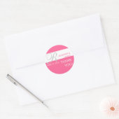 Modern Dank u Monogram Bruiloft Stickers (Envelop)