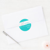 Modern Dank u Monogram Bruiloft Stickers (Envelop)