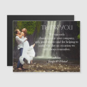 Modern dank u script bruiloft foto magneet (Voorkant / Achterkant)