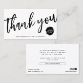 Modern Dank u Script Kleine Branding Korting Visitekaartje (Voorkant / Achterkant)