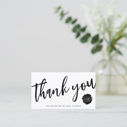 Modern Dank u Script Kleine Branding Korting Visitekaartje (Staand voorkant)