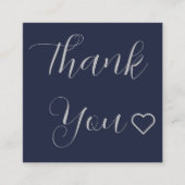 Modern dank u script minimale marine kortingskaartje (Voorkant)