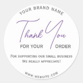 Modern dank u script Typografie Sticker (Voorkant)