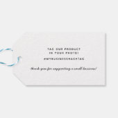 Modern Dank u Script Zakelijk Cadeau Labels Cadeaulabel (Achterkant Horizontaal)