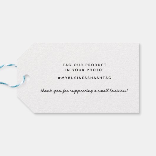 Modern Dank u Script Zakelijk Cadeau Labels Cadeaulabel (Achterkant Horizontaal)