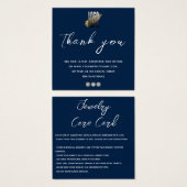 Modern Dank u Sieraden Care Kaart met logo (Voorkant /achterkant)