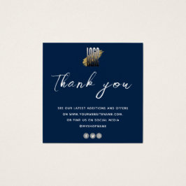 Modern Dank u Sieraden Care Kaart met logo