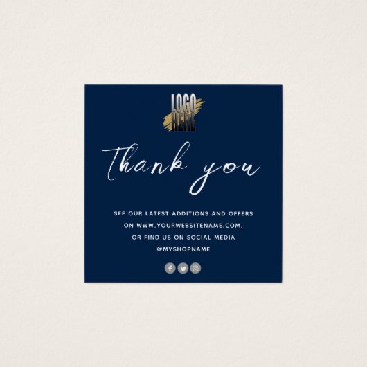 Modern Dank u Sieraden Care Kaart met logo (Voorkant)