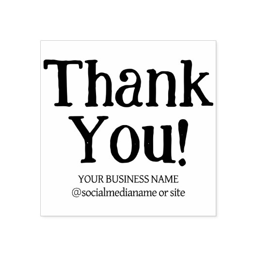 Modern dank u, verpakkende zaken rubberstempel (Afrduk)