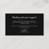 Modern dank u voor het steunen van kleine visitekaartje (Achterkant)