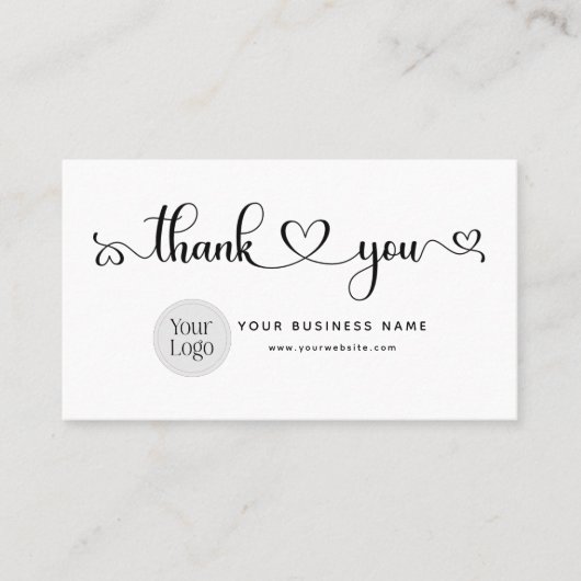 Modern dank u voor uw bestelling Visitekaartje (Voorkant)