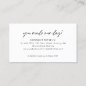 Modern dank u voor uw merk van het aankoopbedrijf visitekaartje (Achterkant)