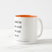 Modern Dankbaar Motivatie Fysiotherapeut Gift Tweekleurige Koffiemok (Voorkant rechts)
