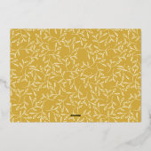 Modern Dankbaar Script Foto Thanksgiving Goud Folie Feestdagenkaart (Achterkant)