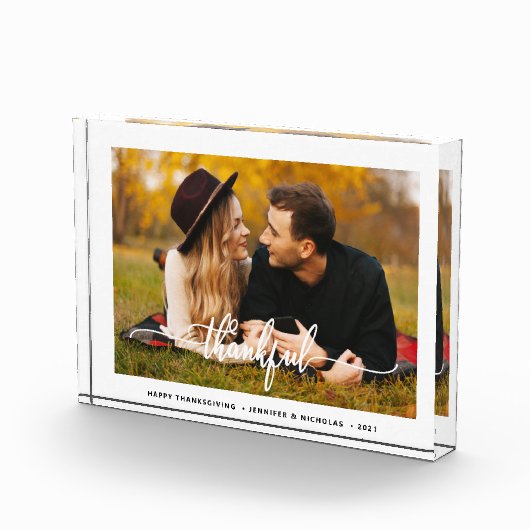 Modern dankbaar script fotoblokken (Rechts)